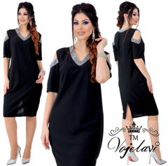 Женское Нарядное Платье-Шифт (Арт. KL214/N/Black)
