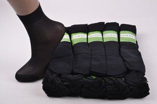 Носки женские капроновые БАМБУК (Арт. B001/Black) | 10 пар