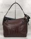 Жіноча сумка Нея чорного кольору зі вставкою коричневий крокодил (Арт. 56001) | 1 шт.