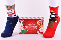 Шкарпетки Жіночі Махрові "Merry Christmas" у подарунковій упаковці (Aрт. Y105/6) | 1 компл.