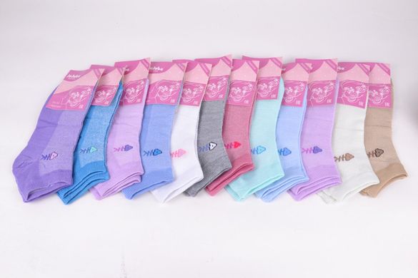 Шкарпетки жіночі занижені "БАМБУК" (A006-8) | 12 пар