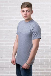 Футболка мужская однотонная (Арт. SK0075/Gray/2XL) | 3 шт.