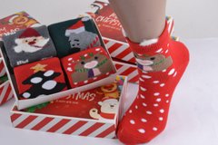 Носки Женские Махровые "Merry Christmas" в подарочной упаковке (Aрт. Y106/1 | 4 пар