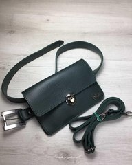 Женская сумка на пояс- клатч Арья зеленого цвета (Арт. 60408) | 1 шт.