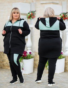 Спортивный костюм женский на флисе БАТАЛ (Арт. KL369/B/Oliwe)