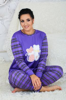 Піжама жіноча в клітку (Арт. KL381/N/Purple)