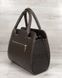 Каркасная женская сумка Эбби коричневого цвета со вставками коричневый крокодил (Арт. 32402) | 1 шт.