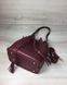 Молодежная сумка из эко-кожи Люверс бордового цвета (Арт. 23117) | 1 шт.