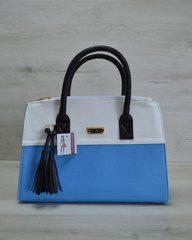 Молодежная женская сумка Кисточка голубая комбинированная (Арт. 52010) | 1 шт.