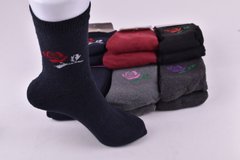 Шкарпетки жіночі з малюнком "Алія" Махра бавовна (Арт. ALB785-2) | 12 пар