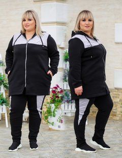 Спортивный костюм женский на флисе БАТАЛ (Арт. KL369/B/Gray)