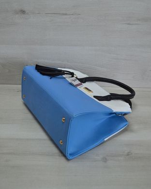 Молодіжна жіноча сумка Пензлик блакитна комбінована (Арт. 52010) | 1 шт.