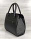 Каркасная женская сумка Эбби черного цвета со вставками серебро (Арт. 32403) | 1 шт.