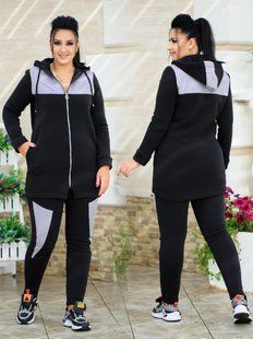 Спортивний костюм жіночий на флісі (Арт. KL369/N/Gray)