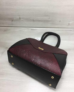 Женская сумка Конверт черная с бордо змея (Арт. 31803) | 1 шт.