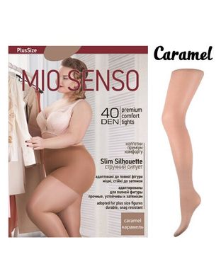 Колготки Mio Senso "Slim Silhouette 40 Den" PlusSize р.6 (caramel - Карамель) | 5 штук.