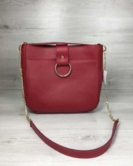 Молодежная женская сумка Ева красного цвета (Арт. 55102) | 1 шт.