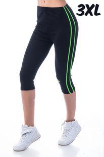 Бриджи хлопковые с цветной полоской (Арт. SK75/3XL/GREEN) | 2 шт.