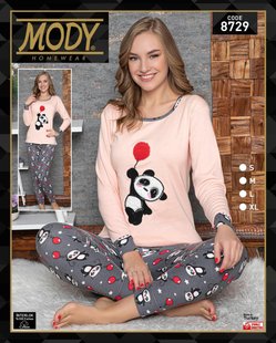 Пижама женская "Кофта & Штаны" COTTON (Арт. R8729) | 4 шт.