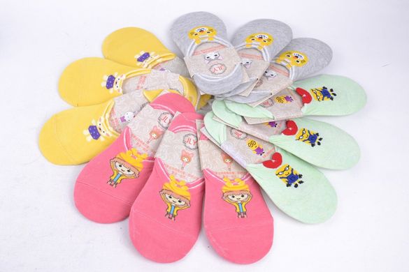 Жіночі шкарпетки-следки ХЛОПОК з візерунком (SL801/12) | 12 пар