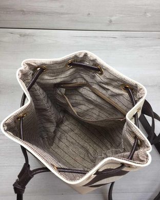 Молодежный сумка-рюкзак Резинка бежевого цвета (Арт. 44503) | 1 шт.