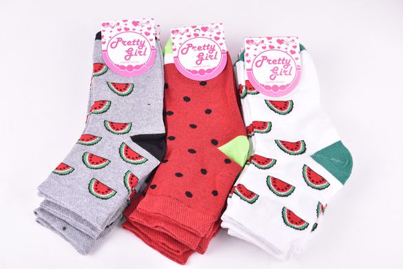 Шкарпетки жіночі з малюнком COTTON (Арт. ME42116) | 12 пар