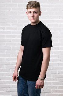 Футболка мужская однотонная (Арт. SK0066/Black/L) | 3 шт.