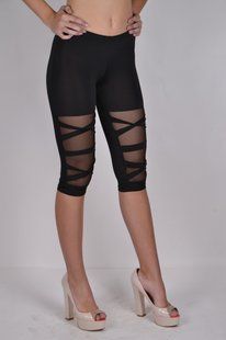 Капри женские однотонные "Micro" (AT320/Black) | 3 пары