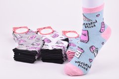 Шкарпетки жіночі з малюнком ХЛОПОК (Арт. ME32129) | 12 пар