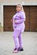 Спортивный костюм женский на флисе БАТАЛ (Арт. KL371/B/Lavender)