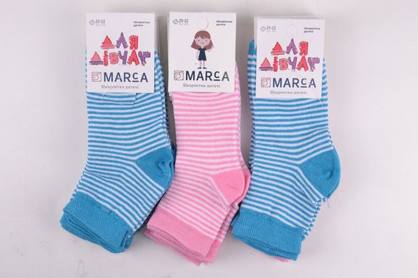 Шкарпетки дитячі Бавовняні на дівчинку (Арт. ME105/20-22) | 12 пар