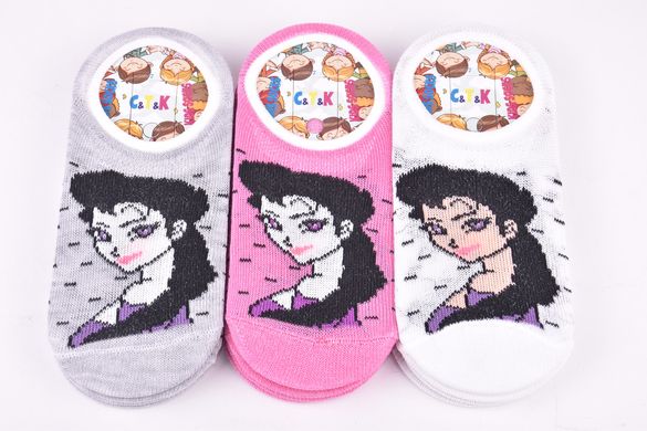 Шкарпетки-сліди дитячі на дівчинку ХЛОПОК (Арт. SU162-9/11) | 12 пар