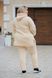 Спортивный костюм женский на флисе БАТАЛ (Арт. KL371/B/Milk)