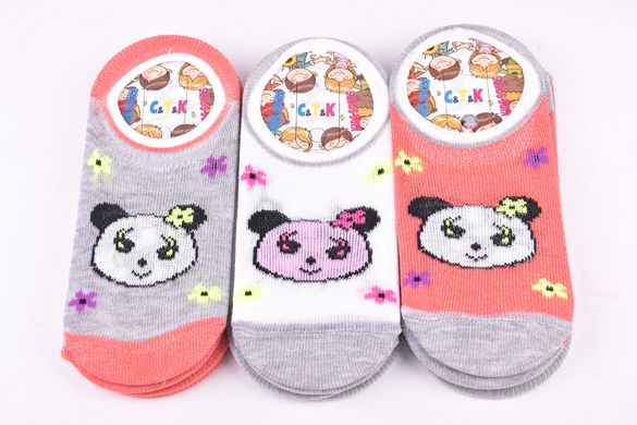 Шкарпетки-сліди дитячі на дівчинку ХЛОПОК (Арт. SU162-7/12) | 12 пар