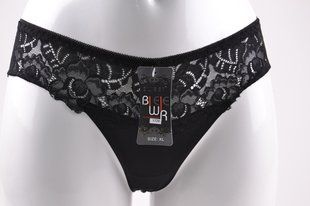 Трусики-стрінги жіночі "Мереживо" (Арт. VS1728/Black) | 6 шт.