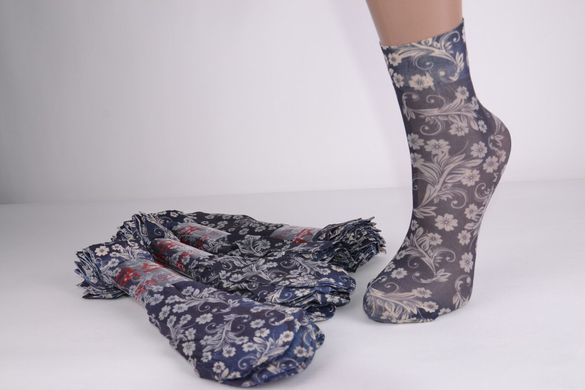 Шкарпетки капронові з візерунком (YL238/1) | 10 пар