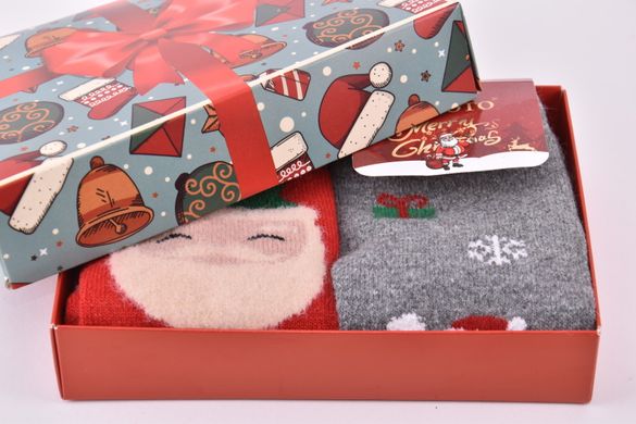 Носки женские "Merry Christmas" в подарочной упаковке АНГОРА (Арт. Y108/4) | 1 компл.