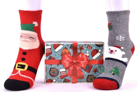Шкарпетки жіночі "Merry Christmas" у подарунковій упаковці АНГОРА (Арт. Y108/4) | 1 компл.