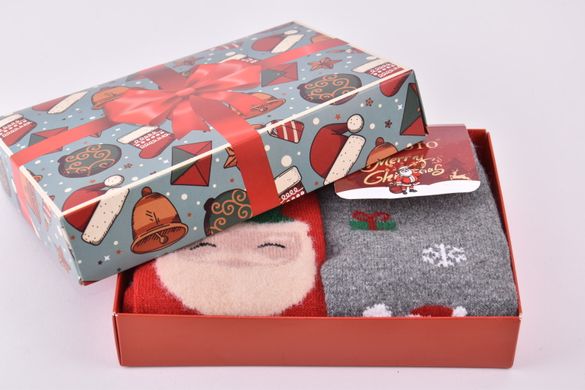 Носки женские "Merry Christmas" в подарочной упаковке АНГОРА (Арт. Y108/4) | 1 компл.