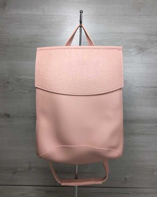 Молодежный сумка-рюкзак пудрового цвета комбинированный (Арт. 44230) | 1 шт.