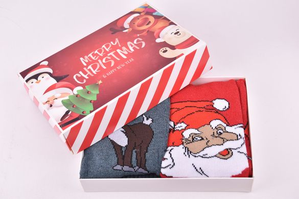 Носки женские "Merry Christmas" в подарочной упаковке (Aрт. Y107/5) | 1 компл.