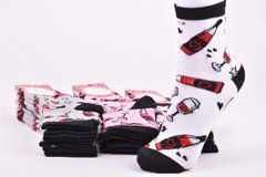 Шкарпетки жіночі з малюнком ХЛОПОК (Арт. ME32130) | 12 пар