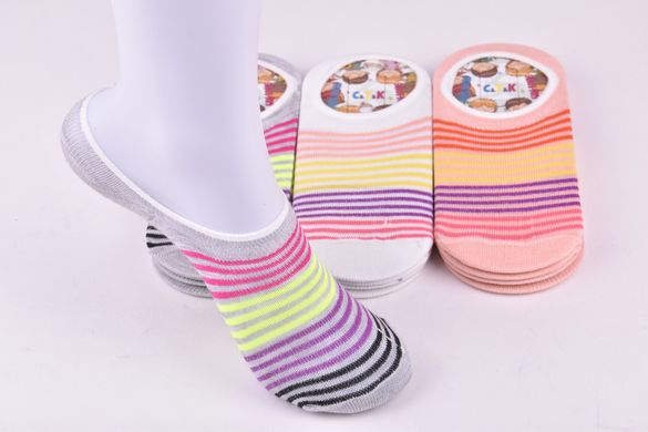 Шкарпетки-сліди дитячі на дівчинку ХЛОПОК (Арт. SU162-9/13) | 12 пар