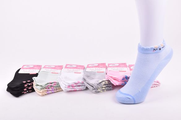 Шкарпетки дитячі на дівчинку "Корона" ХЛОПОК сітка (Арт. LKC311-2/21-26) | 12 пар