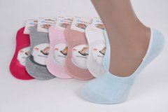 Детские носки-следы на девочку ХЛОПОК (FEC002/33-38) | 12 пар