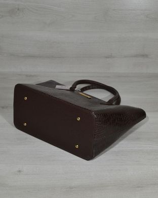 Класична жіноча сумка «Дві змійки» коричневий крокодил (Арт. 11521) | 1 шт.