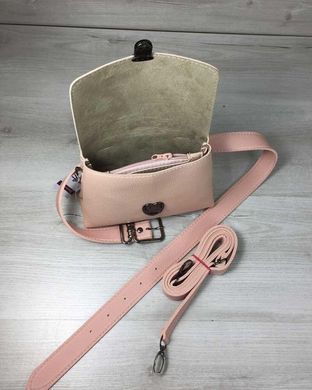 Женская сумка на пояс- клатч Белла пудрового цвета (Арт. 60610) | 1 шт.