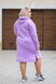 Платье-худи женское на флисе БАТАЛ (Арт. KL372/B/Lavender)