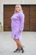 Платье-худи женское на флисе БАТАЛ (Арт. KL372/B/Lavender)