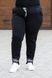Спортивные штаны женские на флисе Батал (Арт. KL374/B/Black)